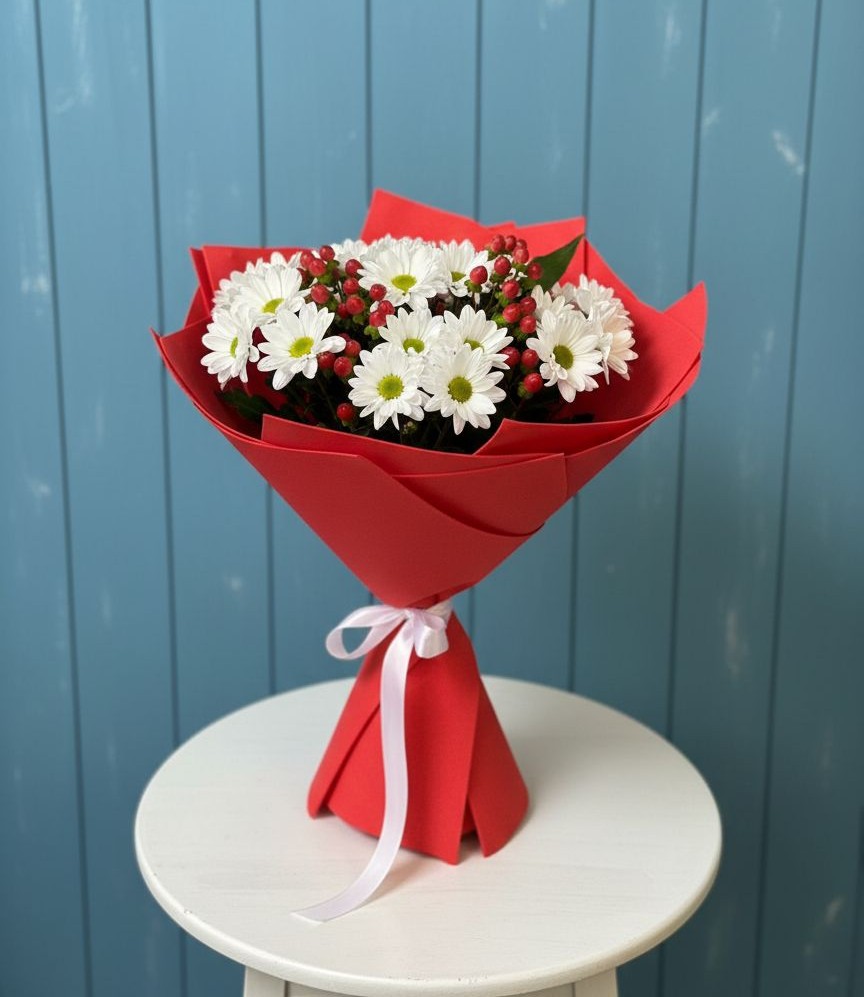 Букет цветов из: Хризантемы в Бирючах