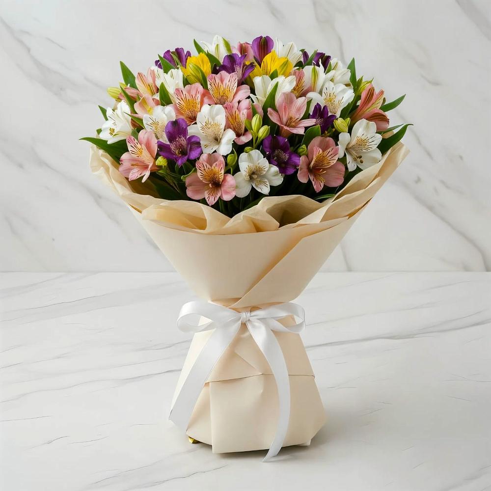 Букет цветов из: Альстромерии в Бирючах