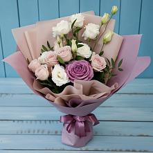 Букет цветов из:  Розы и Лизиантусы в Бирючах