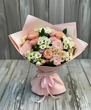 Букет цветов из:  Гвоздики, Розы и Хризантемы в Бирючах
