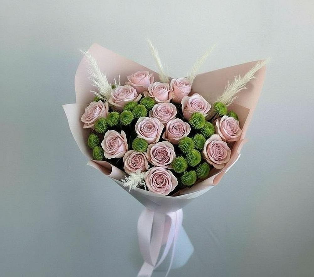 Букет цветов из: Розы и Хризантемы в Бирючах