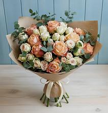 Букет цветов из:  Альстромерии и Розы #REPLACE_PRED# Бирючах
