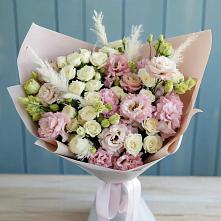 Букет цветов из:  Альстромерии и Розы в Бирючах