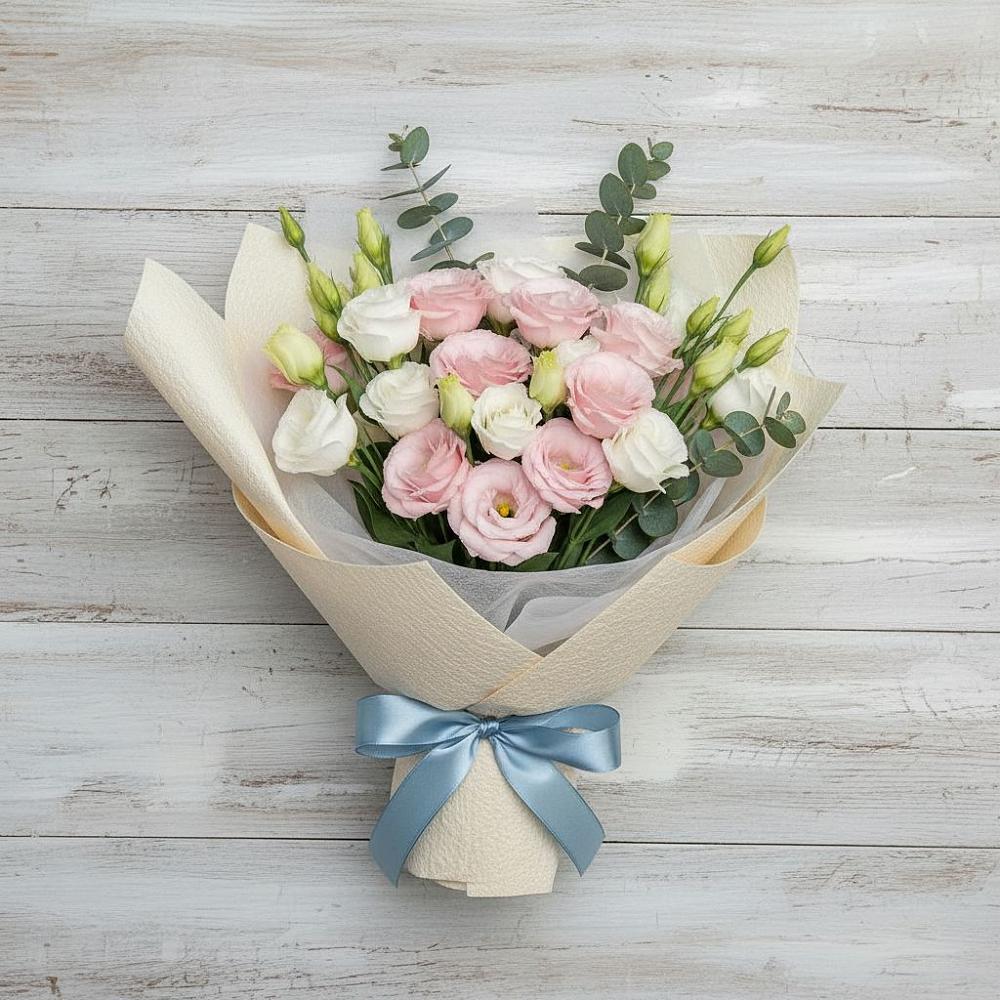 Букет цветов из: Лизиантусы в Бирючах