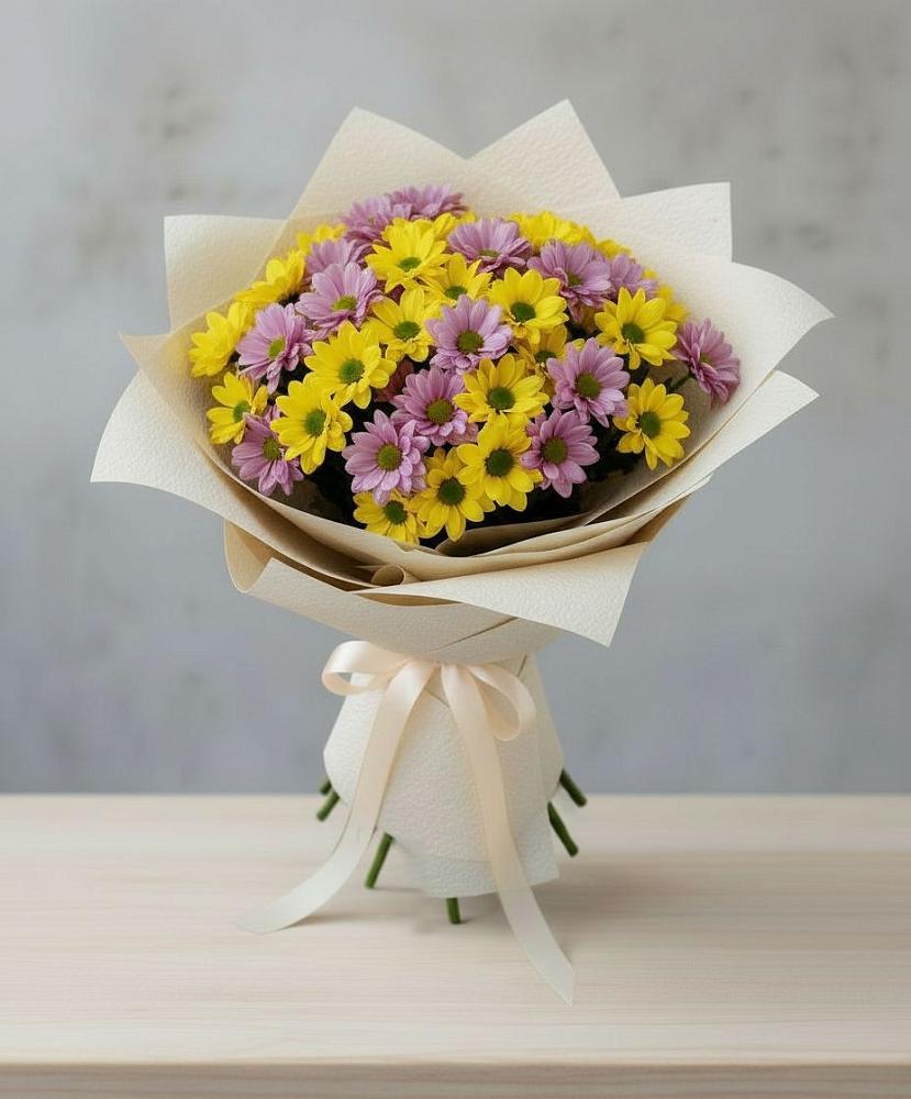 Букет цветов из: Хризантемы в Бирючах